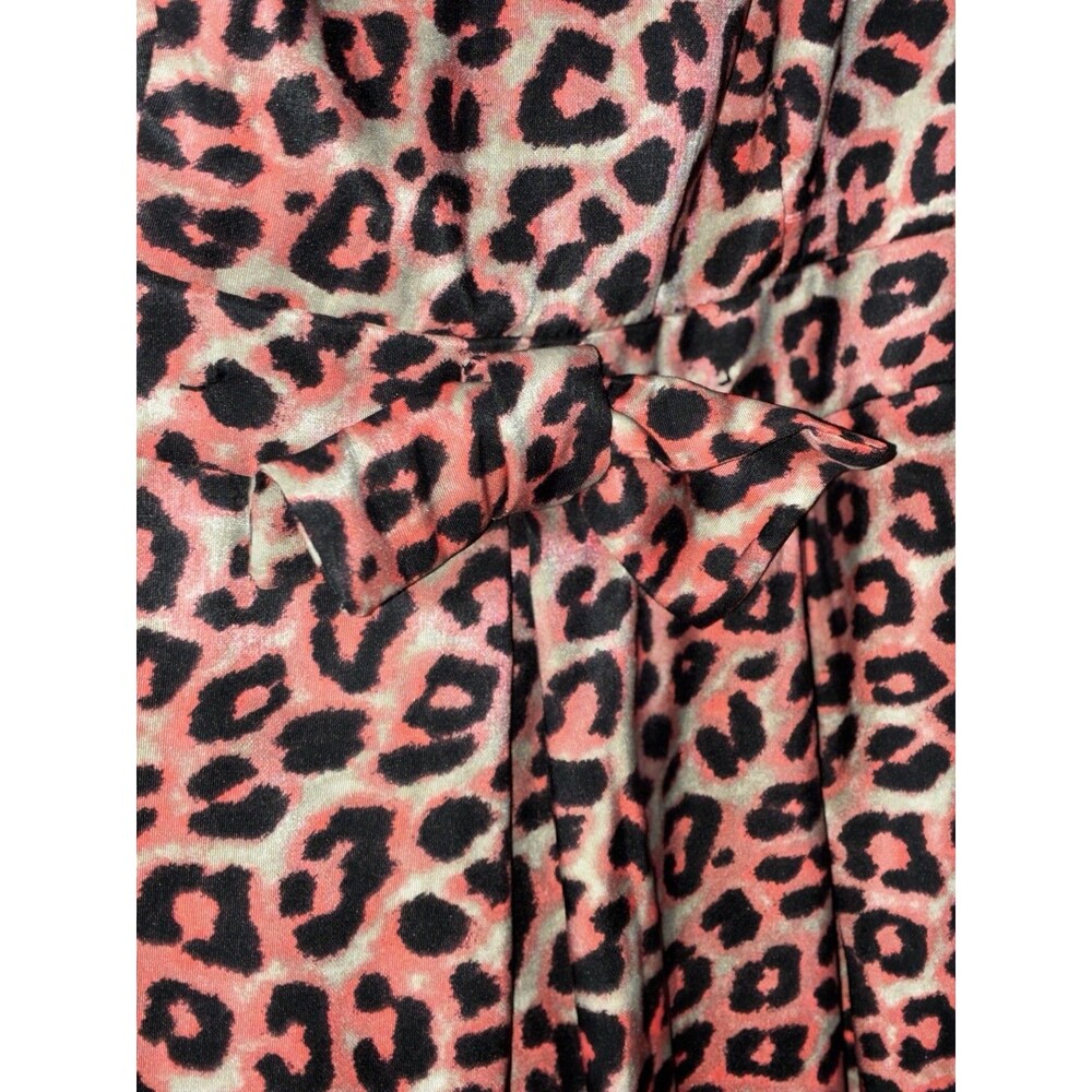 Sleeveless Pink Cheetah Mini Dress Lined & Crinoline Forever 21 Jr’s Large